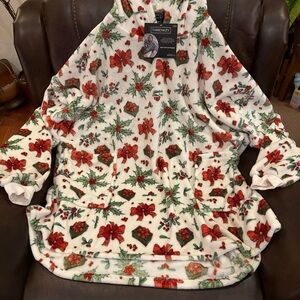 Festive Floral Hooded Throwzy